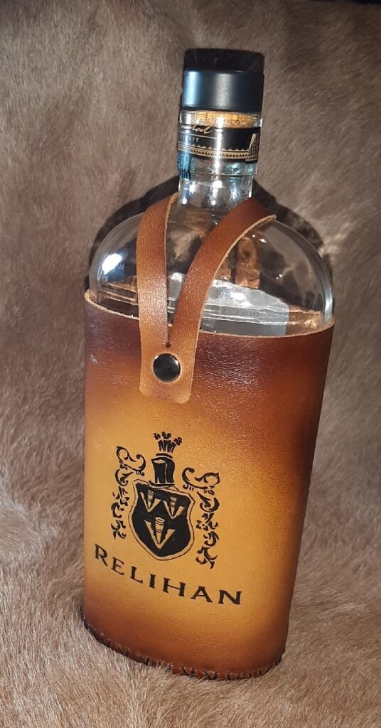 Hand painted on genuine leather