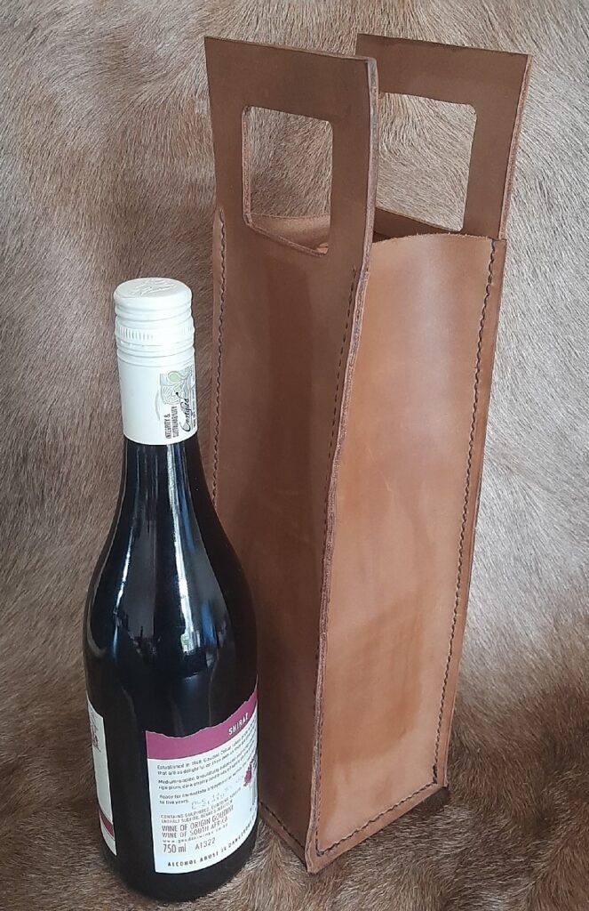 Leather wine carrier